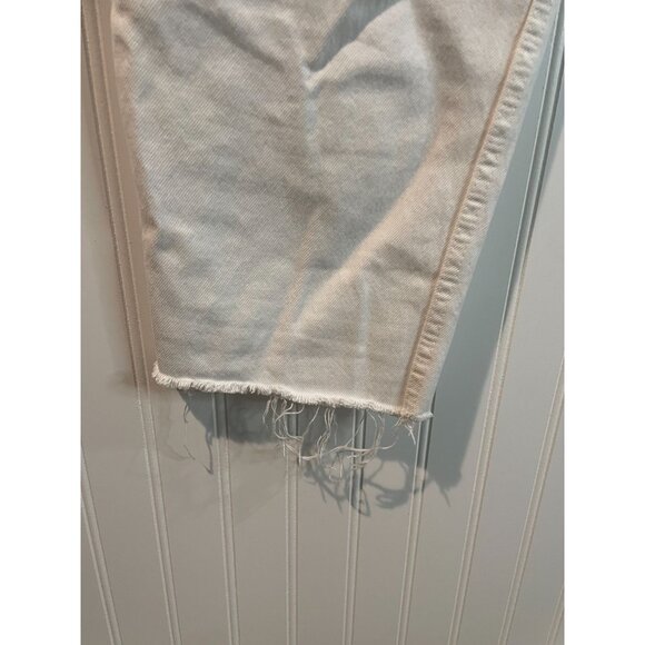 ZARA Women’s High Rise Straight Leg Button Fly Jeans White Size 10 US - Picture 5 of 13